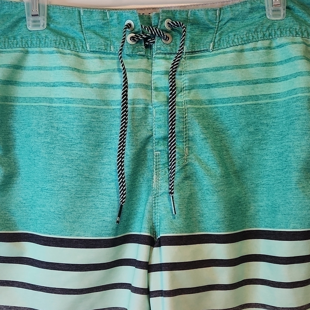 Billabong Swim Trunks Swimming Shorts Men's Size Large Green/White NICE!! - Picture 5 of 9